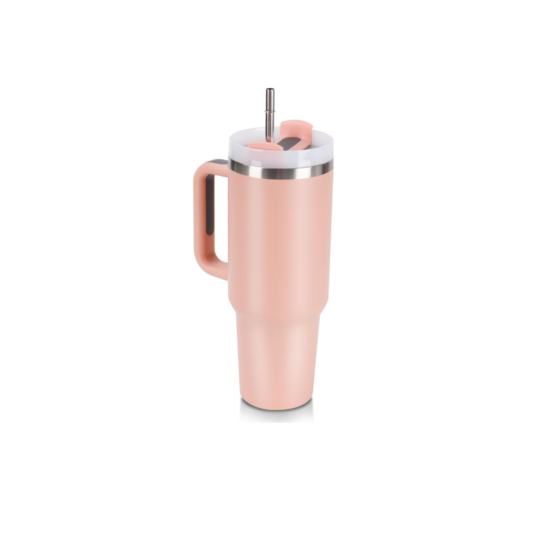 40oz Tumbler with Handle Insulated Stainless Steel